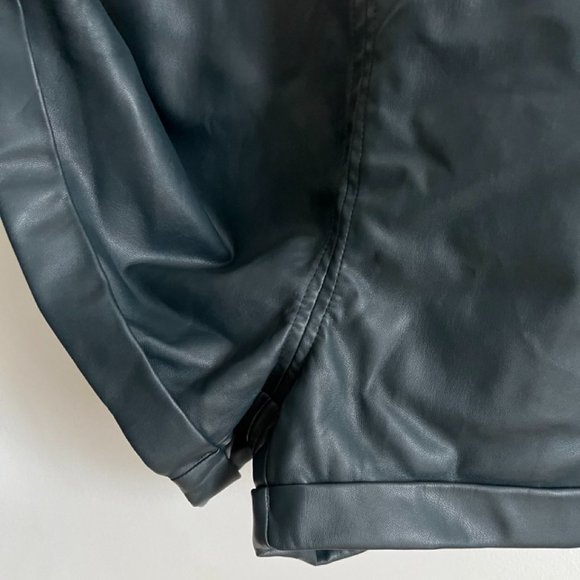 ASOS leather look oversized pinafore playsuit - Picture 5 of 7